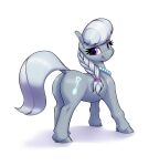  aquaticvibes cutie_mark earth_pony equid equine eyebrow_through_hair eyebrows female feral friendship_is_magic hair hi_res hooves horse jewelry looking_at_viewer looking_back mammal my_little_pony necklace pony silver_spoon_(mlp) solo translucent translucent_hair 