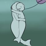  anna_(study_partners) anthro beluga breasts cetacean delphinoid duo embrace eyes_closed female hug mammal marine monodontid nipples nude open_mouth study_partners thunderouserections toothed_whale underwater water white_body 