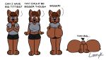 anthro big_breasts breaking_the_fourth_wall breast_expansion breast_growth breasts canid canine clothing expansion female growth hi_res huge_breasts hyper hyper_breasts lonnyk mammal solo wardrobe_malfunction 