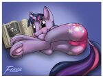  anus ass_up book butt equid equine female feral friendship_is_magic fringie hi_res horn horse mammal my_little_pony pony presenting puffy_anus raised_tail solo twilight_sparkle_(mlp) unicorn 