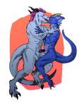  absurd_res animal_humanoid anthro balls cuddling dragon dragon_humanoid duo french_kissing frottage genitals grinding hi_res horn humanoid humanoid_genitalia humanoid_penis intricatevision kissing male male/male mohawk muscular penis rangstrom sex tonguing 