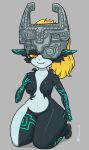  absurd_res breasts featureless_breasts featureless_crotch female grey_background hi_res humanoid humanoid_pointy_ears imp kneeling looking_at_viewer markings midna nintendo not_furry nude one_eye_obstructed simple_background smile snaggle_tooth solo the_legend_of_zelda twili twilight_princess video_games yellow_sclera yenvudu 