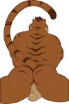  2018 anthro backsack balls belzeber big_muscles black_body black_fur black_hair burrserk butt felid fur genitals hair hi_res male mammal muscular muscular_anthro muscular_male nude orange_body orange_fur pantherine presenting presenting_hindquarters solo striped_body striped_fur stripes tiger 