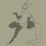  accessory anthro armwear bulge clothed clothing dragon eyes_closed furgonomics hi_res laco leaning legwear male mask membrane_(anatomy) membranous_wings monochrome navel partially_clothed scalie simple_background sitting skull_mask solo stockings tail_accessory thick_tail thong underwear ventox wings 