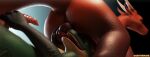  3d_(artwork) anthro ball_lick balls butt crittermatic digital_media_(artwork) dragon duo feral genitals kobold licking male male/male oral sex tongue tongue_out 