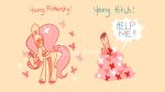  16:9 arthropod butterfly dialogue english_text equid equine female fluttershy_(mlp) friendship_is_magic hair hasbro hitch_trailblazer_(mlp) insect lepidopteran male mammal mlp_g5 my_little_pony pegasus pink_hair sockiepuppetry text widescreen wings 