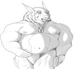  2022 anthro beard belly big_belly big_muscles bottomwear braided braided_beard byakkotig clothed clothing dota facial_hair fangs fur greyscale hi_res male mammal monochrome moobs musclegut muscular muscular_anthro muscular_male nipples pants partially_clothed slightly_chubby solo tagme teeth teeth_showing teeth_visible topless ulfsaar_the_ursa_warrior ursid video_games 