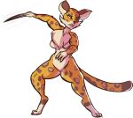  action_pose angry anthro cheetah clawroline claws digital_media_(artwork) felid feline female fur hi_res humanoid kirby_(series) mammal marshbreeze nintendo nude pose sketch solo video_games 
