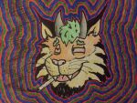  anthro demon drugs felid hex6 hybrid icon male mammal marijuana pantherine profile_picture solo tiger 