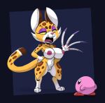 anthro big_breasts breasts clawroline claws claws_out curvy_female curvy_figure dipstick_tail eyelashes eyeshadow felid female fur half-closed_eyes hand_on_hip kirby kirby_(series) kirby_and_the_forgotten_land komdog leopard long_claws makeup mammal markings multicolored_body multicolored_fur narrowed_eyes navel nintendo nude orange_body orange_fur pantherine pawpads paws sassy short_stack spots standing tail_markings thick_thighs tuft video_games white_body white_fur wide_hips yellow_sclera 