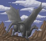  absurd_res aetherxov anus ass_up backsack balls big_anus big_butt black_anus black_balls black_body black_butt black_scales black_tail black_wings blue_eyes breath butt capcom claws cloud detailed_background digital_media_(artwork) digitigrade dragon elder_dragon feet feral genitals hi_res horn huge_butt jagged_mouth kushala_daora long_neck male membrane_(anatomy) membranous_wings monster_hunter nature nature_background nude orange_nose outside puffy_anus quadruped rear_view rock rocky_terrain scaled_balls scales snout solo standing tapering_tail thick_thighs toes video_games wings 
