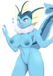  absurd_res anthro blue_body breasts eeveelution female genitals hi_res nintendo pilu_(artist) pok&eacute;mon pok&eacute;mon_(species) pussy solo vaporeon video_games 