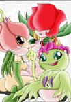  2girls ass censored digimon digimon_adventure fingering lillymon masturbation multiple_girls palmon pussy rosemon yuri 