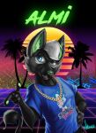  badge canid canine hi_res invalid_tag mammal retro vaporwave 