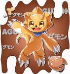  anthro bandai_namco bandanna bodypaint claws digimon digimon_(species) digimon_ghost_game gammamon hi_res horn kerchief liliana86973943 male paint pallete solo yellow_eyes 