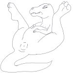  1:1 absurd_res ahegao anal anal_birth animated anus belly big_(disambiguation) big_belly birth breasts claws dinosaur feet female feral flexible gaping gaping_anus gift hi_res looking_pleasured monochrome pregnant reptile scalie short_playtime tail theropod tyrannosaurid tyrannosaurus tyrannosaurus_rex 