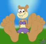  4_toes barefoot buckteeth feet female hi_res mammal nickelodeon paladingalahad rodent sandy_cheeks sciurid soles solo sorcererlance spongebob_squarepants teeth toes 