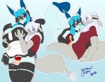  age_difference anthro anthro_on_anthro black_hair blue_body blue_fur blue_hair bodily_fluids breast_grab breasts clothed clothing cum duo eevee eeveelution fan_character fangs female fluffy fluffy_tail fur genital_fluids genitals glaceon grey_body grey_fur hair hand_on_breast handjob looking_pleasured maid_uniform male male/female masturbation mature_female multicolored_hair nintendo nipples open_mouth open_smile panties partially_clothed penile penis pok&eacute;mon pok&eacute;mon_(species) precum purple_eyes purple_hair red_eyes sex simple_background smile tattoo tattoorexy teeth thigh_sex two_tone_hair underwear uniform video_games 