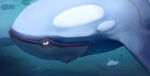  absurdres black_sclera closed_mouth colored_sclera commentary_request from_side highres kyogre ocean pokemon pokemon_(creature) sharpedo silhouette submarine underwater wailord watercraft yellow_eyes yggrassil 