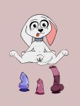  101_dalmatian_street 101_dalmatians animal_dildo animal_sex_toy anthro awaiting big_ears breasts canid canine canine_dildo canis collar dildo disney dolly_(101_dalmatians) domestic_dog dragon_dildo equine_dildo female feral flat_chested genitals hi_res mammal pussy pussy_mound sex_toy small_breasts solo spread_legs spreading tongue tongue_out young 