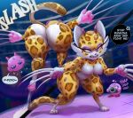  anthro areola big_butt breasts butt camera clawroline felid female fur genitals huge_butt kirby kirby_(series) leopard mammal nintendo nipples pantherine picturd pussy spots spotted_body spotted_fur video_games 