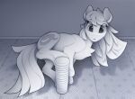  acting_like_a_cat climbing_wall earth_pony equid equine female friendship_is_magic hi_res horse low-angle_view mammal monochrome my_little_pony octavia_(mlp) pony yakovlev-vad 