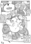  after_sex afterglow anthro balls belly big_balls big_belly big_butt big_penis blush butt canid canine canis comic domestic_dog duo english_text french_kissing genitals hi_res humanoid_genitalia humanoid_penis hyper hyper_belly kissing kroxy logie_(character) lucusold male male/male mammal nude open_mouth overweight overweight_anthro overweight_male penis pregnant pregnant_male size_difference tail_motion tailwag text 