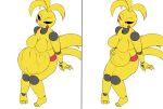  absurd_res after_vore animatronic belly big_belly digestion female five_nights_at_freddy&#039;s five_nights_at_freddy&#039;s_2 half-closed_eyes hand_on_stomach hi_res humanoid hyper hyper_belly justwhite machine narrowed_eyes oral_vore robot scottgames sharp_teeth smile smirk solo teeth toy_chica_(fnaf) video_games vore 