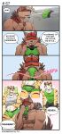  anthro boss_(gym_pals) bulge canid canine canis clothing comic felid gym_pals h155296 hat headgear headwear hi_res male male/male mammal nipple_piercing nipples pal_(gym_pals) pantherine piercing sniffing tiger underwear underwear_sniffing wolf 