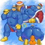  anal anal_masturbation anal_penetration anthro avian big_butt bird blue_body butt dildo erection genitals hi_res humanoid_genitalia humanoid_penis hunnipanda king_dedede kirby_(series) male masturbation musclegut nintendo nipples overweight overweight_anthro overweight_male pecs penetration penguin penis sex_toy video_games 