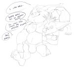  2021 4_fingers 5_fingers 5_toes absurd_res annoyed anthro anthro_on_anthro athletic athletic_anthro athletic_male barefoot big_biceps big_bulge big_ears big_extensor_carpi big_flexor_carpi big_head big_muscles big_nose big_quads big_trapezius black_and_white black_text briefs briefs_only bristol bulge carrying_partner cheek_tuft chest_tuft chin_tuft claws closed_frown closed_smile clothed clothed_anthro clothed_male clothing crossed_arms dialogue digital_drawing_(artwork) digital_media_(artwork) duo ear_tuft ears_aside english_text extensor_carpi facial_tuft fan_character feet fingers flexing_flexor_carpi flexor_carpi full-length_portrait half-closed_eyes hand_on_butt hand_on_leg head_tuft hi_res holding_arm holding_arms huge_deltoids huge_flexor_carpi huge_muscles huge_pecs humanoid_feet humanoid_hands james_(w01fy) larger_anthro larger_male league_of_legends looking_forward mahotis_(bristol) male male/male male_anthro mammal mane mohawk monochrome muscle_size_difference musclegut muscular muscular_anthro muscular_male narrowed_eyes navel nipples plantigrade portrait pseudo_hair riot_games short_male simple_background size_difference skimpy smaller_anthro smaller_male speech_bubble text three-quarter_view toes topless topless_anthro topless_male tuft underwear video_games walking white_background yordle 