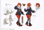  arezu_(pokemon) bag boots character_sheet highres official_art pokemon pokemon_(game) pokemon_legends:_arceus red_eyes red_hair 
