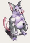  anthro balls belly chubby_male domestic_pig draite foreskin genitals grin grumpig looking_at_viewer male mammal nintendo penis pok&eacute;mon pok&eacute;mon_(species) slightly_chubby smile solo suid suina sus_(pig) video_games 
