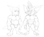 2022 3_toes 4_fingers abs annoyed anthro barefoot big_abs big_biceps big_brachioradialis big_calves big_deltoids big_ears big_extensor_carpi big_flexor_carpi big_head big_muscles big_nose big_quads big_sternocleidomastoid big_trapezius big_triceps bitter_(bristol) black_and_white brachioradialis bristol chua claws closed_frown clothed clothed_anthro clothed_male clothing deltoids digital_media_(artwork) duo ear_size_difference ear_tuft earhole extensor_carpi eyebrows facial_hair facial_markings facial_scar fan_character feet fingers fist flexor_carpi front_view full-length_portrait goatee half-closed_eyes happy head_markings head_tuft hi_res huge_brachioradialis huge_deltoids huge_flexor_carpi huge_muscles huge_pecs humanoid_hands long_claws long_mane long_pseudo_hair looking_aside looking_at_viewer looking_away male male_anthro mammal mane manly markings mask_(marking) mohawk monochrome mouth_scar musclegut muscular muscular_anthro muscular_male narrowed_eyes nose_scar open_mouth open_smile plantigrade portrait pseudo_hair quads scar serratus short_anthro short_male simple_background sketch smile standing sternocleidomastoid toes topless topless_anthro topless_male trapezius triceps tuft white_background wildstar 