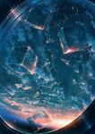  cloud cola_(gotouryouta) earth_(planet) highres ice ice_cube no_humans original planet porthole scenery space sunlight water 