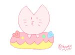  &lt;3 :3 ambiguous_gender candy dessert domestic_cat doughnut felid feline felis feral food fur komodorosan mammal pink_body pink_donut pink_fur simple_eyes sketch solo whiskers 