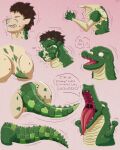  absurd_res anthro burst butt cel-shaded crocodile crocodilian crocodylid hi_res humanoid invalid_tag losipher male male/male reptile scales scalie solo tail transformation 