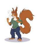  absurd_res after_transformation anthro clothed clothing digital_drawing_(artwork) digital_media_(artwork) eurasian_red_squirrel hi_res male mammal rodent sciurid silverclaw1 solo transformation tree_squirrel 