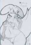  2021 anthro bikini blush bodily_fluids bottomwear bottomwear_aside breasts clothed clothing clothing_aside eating female fluffy fluffy_tail food genital_fluids genitals graphite_(artwork) licking looking_away lunaris_parukia markings navel nintendo nipples partially_clothed pok&eacute;mon pok&eacute;mon_(species) pok&eacute;morph popsicle pulled_to_side pussy pussy_juice solo swimwear thigh_gap tongue tongue_out traditional_media_(artwork) video_games wide_hips zangoose zelia_(lunaris_parukia) 