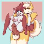 absurd_res anthro balls breasts canid canine canis carrying carrying_partner cinderace digital_media_(artwork) duo erection female full_nelson fur fusion genitals hair hi_res knot lagomorph lopunny male male/female mammal nintendo nipples nude open_mouth penis pok&eacute;mon pok&eacute;mon_(species) pok&eacute;mon_fusion pussy simple_background smile traknoch video_games white_body white_fur wolf 