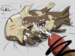  bad_pixiv_id blush censored cum gen_3_pokemon lying mikoshiba_manha_sewashii no_humans open_mouth penis pokemon pokemon_(creature) relicanth translation_request 