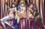  bdsm breasts choker crossed_legs curtains dominatrix elbow_gloves fingerless_gloves gloves hajime_shindo huge_breasts izayoi_aki large_breasts legs licking long_legs mazaki_anzu multiple_girls one_eye_closed paddle pinky_out riding_crop sitting smile tenjouin_asuka thighhighs thighs topless whip white_legwear yuu-gi-ou yuu-gi-ou_5d's yuu-gi-ou_duel_monsters yuu-gi-ou_gx 