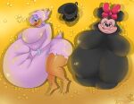  2022 accessory afraart after_vore anatid anseriform anthro avian belly big_belly big_breasts bird breasts cane clothing coin daisy_duck disney duck duo female gold_(metal) gold_coin hair_accessory hair_bow hair_ribbon half-closed_eyes hand_on_head hand_on_stomach hands_behind_head hat headgear headgear_only headwear headwear_only jewelry licking licking_lips looking_at_belly looking_at_viewer lying mammal minnie_mouse money money_bath mostly_nude mouse murid murine narrowed_eyes navel necklace necklace_only nude obese obese_anthro obese_female on_back on_side outie_navel overweight overweight_anthro overweight_female ribbons rodent smile soft_vore tongue tongue_out top_hat vore wristband 