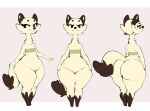  animal_humanoid anthro big_butt bottom_heavy butt flat_chested foxialewd hi_res humanoid kaz_(foxialewd) mammal mammal_humanoid model_sheet mostly_nude mustela mustelid musteline pear-shaped_figure solo stoat thick_thighs true_musteline wide_hips 