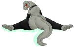  absurd_res anthro armwear breasts choker clothing female flexible forked_tongue hi_res jewelry komodo_dragon legwear lizard looking_at_viewer midnightmeowth monitor_lizard necklace non-mammal_breasts reptile scalie solo stretching thick_thighs tongue tongue_out 