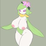  anthro big_breasts biped breasts camel_toe clothing elemental_creature elemental_humanoid female flora_fauna flower genital_outline green_body grey_background hisuian_lilligant humanoid looking_at_viewer nintendo nipples pink_eyes pink_flower plant plant_humanoid pok&eacute;mon pok&eacute;mon_(species) pokemon_legends_arceus pussy_outline regional_form_(pok&eacute;mon) seductive simple_background solo standing thick_thighs translucent translucent_clothing unknown_artist video_games white_body white_breasts white_skin wide_hips 
