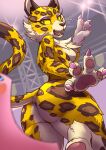  absurd_res anthro breasts butt clawroline claws eyeshadow felid female fur hi_res kirby kirby_(series) kirby_and_the_forgotten_land kumaxcross leopard makeup mammal nintendo nude pantherine spots tuft video_games 