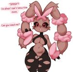  absurd_res anthro blush female hi_res lopunny mega_evolution mega_lopunny nintendo pok&eacute;mon pok&eacute;mon_(species) solo solo_focus twistedhiccy video_games 