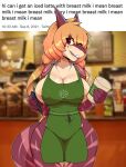  absurd_res anthro apron apron_only big_breasts breasts cleavage clothed clothing digital_media_(artwork) female fish hi_res i_mean_breast_milk inside marine meme mostly_nude photo_background shaded shark sharp_teeth solo teeth virito 