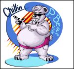  2017 anthro bottomwear chubby_anthro chubby_male claws clenched_teeth clothing eyewear fur gesture hair male mammal overweight overweight_anthro overweight_male pants pink_bottomwear pink_clothing pink_pants pointing polar_bear polar_bear_(ice_climber) pose shirtless shirtless_male slightly_chubby smile solo standing sunglasses swsu-master teeth text ursid ursine 